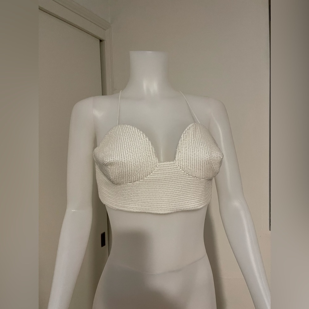 Glass bead Zara Crop Top bustier.